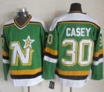 Stars #30 Jon Casey Green CCM Throwback Stitched Jersey