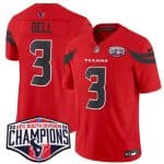 Houston Texans #3 Tank Dell Red F.U.S.E. 2024 AFC South Division Champions Vapor Limited Stitched Jersey