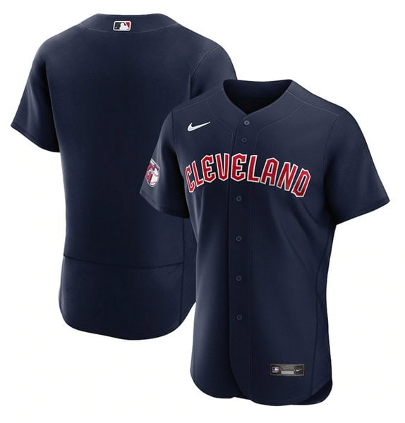 Cleveland Guardians Blank Navy Flex Base Stitched Jersey