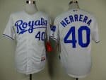 Royals #40 Kelvin Herrera White Cool Base Stitched Jersey