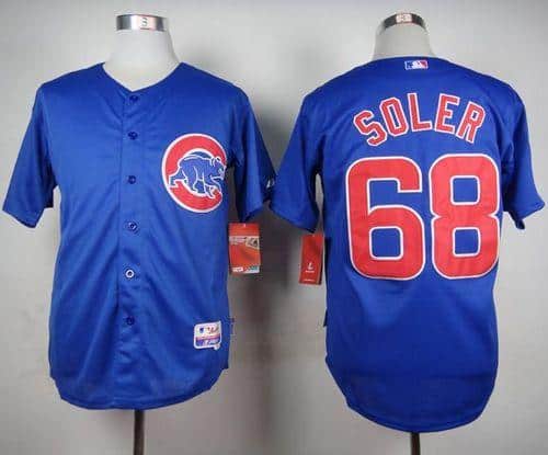 Cubs #68 Jorge Soler Blue Alternate Cool Base Stitched Jersey