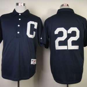 Indians #22 Jason Kipnis Navy Blue 1902 Turn Back The Clock Stitched Jersey