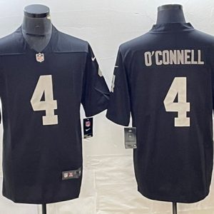 Las Vegas Raiders #4 Aidan O'Connell Black Vapor Untouchable Stitched Jersey
