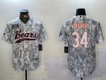 Chicago Bears #34 Walter Payton 2024 Arctic Camo Salute To Service Stitched Jersey