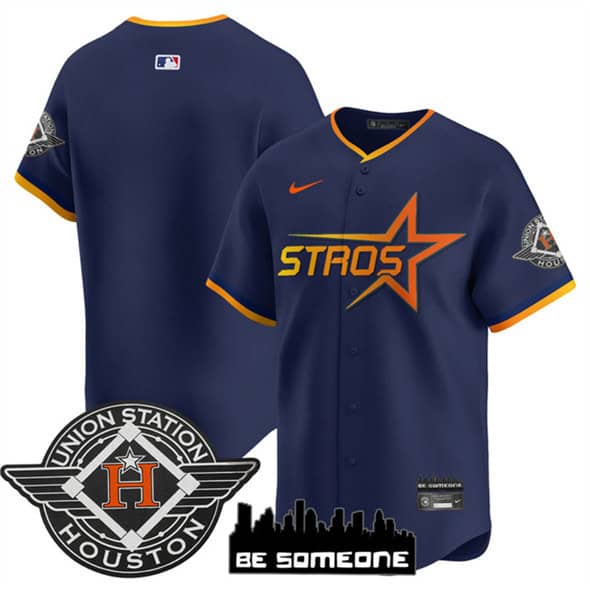 Houston Astros Blank Navy 2025 City Connect Limited Stitched Jersey