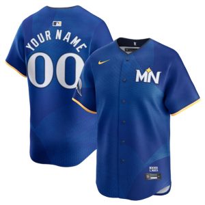 Minnesota Twins Custom Royal 2024 City Connect Limited Stitched Jersey