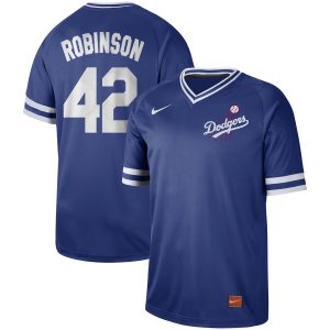 Los Angeles Dodgers #42 Jackie Robinson Blue Cooperstown Collection Legend Stitched Jersey