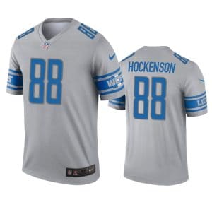 Detroit Lions #88 T.J. Hockenson Gray Inverted Legend Jersey