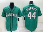 Seattle Mariners #44 Julio Rodr¨ªguez Aqua Cool Base Stitched Jersey