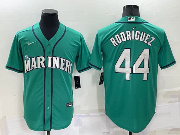 Seattle Mariners #44 Julio Rodr¨ªguez Aqua Cool Base Stitched Jersey