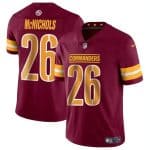 Washington Commanders #26 Jeremy McNichols Burgundy 2024 Vapor Limited Stitched Jersey
