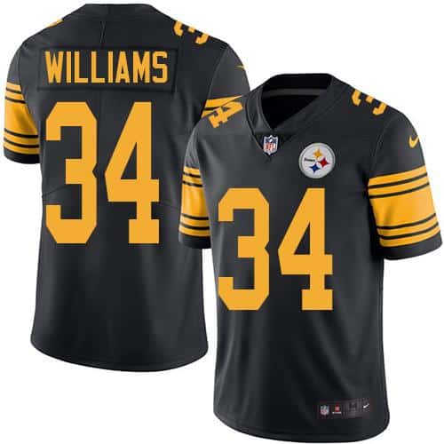Steelers #34 DeAngelo Williams Black Stitched Limited Rush Nike Jersey