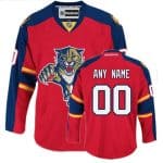 Florida Panthers Custom Red Home Stitched Jersey