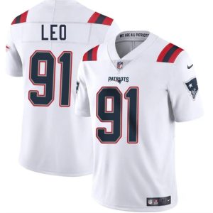 New England Patriots #91 Titus Leo White 2025 Vapor Limited Stitched Jersey