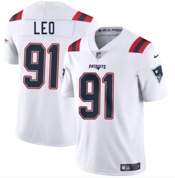 New England Patriots #91 Titus Leo White 2025 Vapor Limited Stitched Jersey