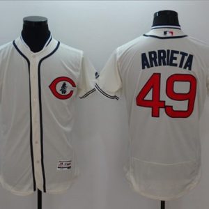 Cubs #49 Jake Arrieta Cream Flexbase Authentic Collection 1929 Turn Back The Clock Stitched Jersey