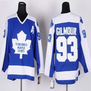 Maple Leafs #93 Doug Gilmour Blue White CCM Throwback Stitched Jersey