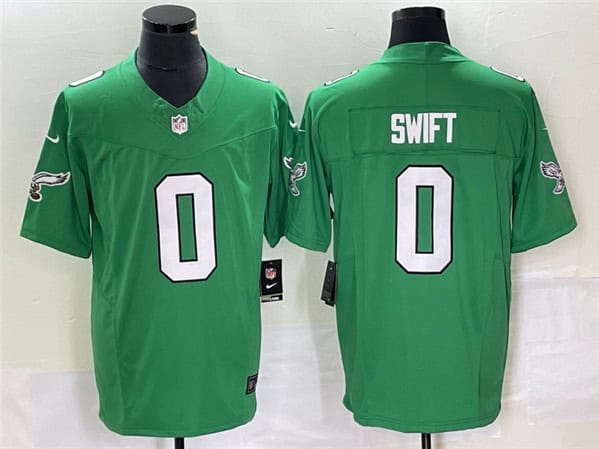 Philadelphia Eagles #0 D¡¯andre Swift Green 2023 F.U.S.E. Vapor Untouchable Stitched Jersey