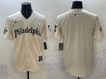 Philadelphia Phillies Blank Cream Gothic Vapor Limited Stitched Jersey
