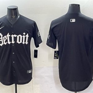 Detroit Lions Blank Black 'Motor Gothic Edition' Vapor Premier Limited Stitched Jersey