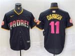 San Diego Padres #11 Yu Darvish Black Cool Base Stitched Jersey