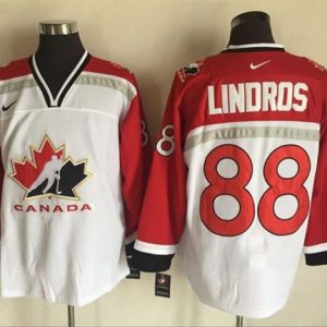 Team CA. #88 Eric Lindros White Red Nike Throwback Stitched Jersey