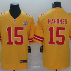 Kansas City Chiefs #15 Patrick Mahomes Gold Inverted Legend Stitched Jersey