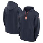 Chicago Bears Navy Performance Pullover Hoodie