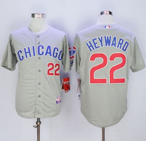 Cubs #22 Jason Heyward Grey Road Cool Base Stitched Jersey