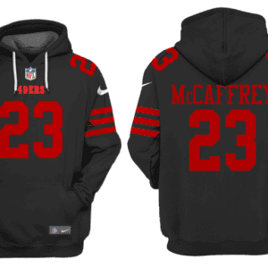 San Francisco 49ers #23 Christian McCaffrey Black Alternate Pullover Hoodie