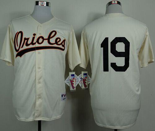Orioles #19 Chris Davis Cream 1954 Turn Back The Clock Stitched Jersey