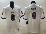Baltimore Ravens #0 Roquan Smith White Vapor Untouchable Limited Stitched Jersey