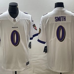 Baltimore Ravens #0 Roquan Smith White Vapor Untouchable Limited Stitched Jersey