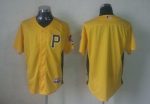 Pirates Blank Yellow Cool Base Stitched Jersey