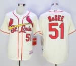 Cardinals #51 Willie McGee Cream Cool Base Stitched Jersey