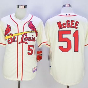 Cardinals #51 Willie McGee Cream Cool Base Stitched Jersey
