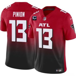Atlanta Falcons #13 Bradley Pinion Red Black 2025 F.U.S.E With 1-Star C Patch Vapor Untouchable Limited Stitched Jersey