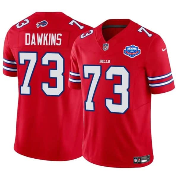 Buffalo Bills #73 Dion Dawkins Red 2025 F.U.S.E. With Farewell Patch Vapor Untouchable Limited Stitched Jersey