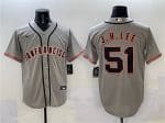 San Francisco Giants #51 Jung Hoo Lee Gray Cool Base Stitched Jersey