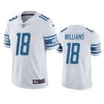 Detroit Lions #18 Jameson Williams White Vapor Untouchable Limited Stitched Jersey