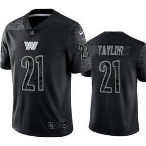 Washington Commanders #21 Sean Taylor Black Reflective Limited Stitched Football Jersey