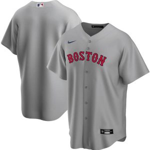 Boston Red Sox Grey Cool Base Stitched Jersey
