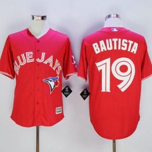 Blue Jays #19 Jose Bautista Red New Cool Base Canada Day Stitched Jersey