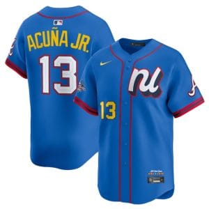 National League #13 Ronald Acuna Jr. Blue 2025 All-Star Edition Limited Stitched Jersey