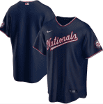 Washington Nationals Navy Cool Base Stitched Jersey