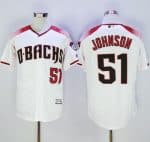 Diamondbacks #51 Randy Johnson White Brick New Cool Base Stitched Jersey