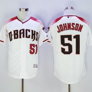 Diamondbacks #51 Randy Johnson White Brick New Cool Base Stitched Jersey