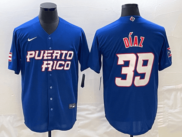 Puerto Rico #39 Edwin D¨ªaz 2023 Royal World Classic Stitched Jersey