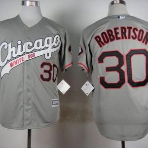 White Sox #30 David Robertson Grey New Cool Base Stitched Jersey
