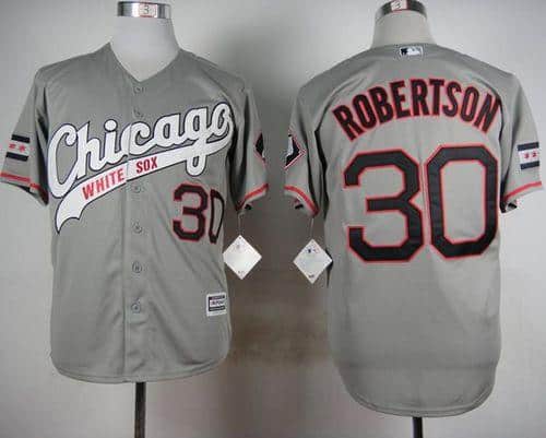 White Sox #30 David Robertson Grey New Cool Base Stitched Jersey
